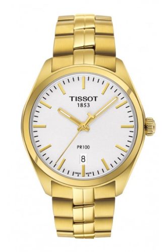 Tissot PR 100 Quartz 39 Yellow Gold PVD / Silver / Bracelet T101.410.33.031.00