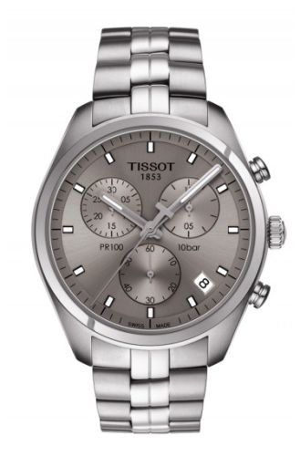 Tissot PR 100 Chronograph Quartz 41 Stainless Steel / Silver / Bracelet T101.417.11.071.00