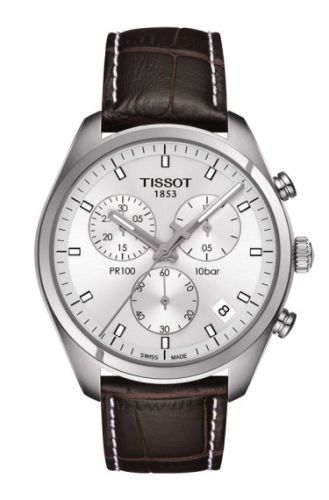 Tissot PR 100 Chronograph Quartz 41 Stainless Steel / Silver / Strap T101.417.16.031.00