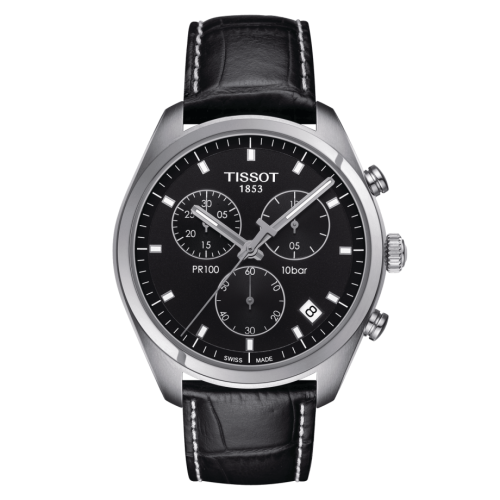 Tissot PR 100 Chronograph Quartz 41 Stainless Steel / Black / Strap T101.417.16.051.00