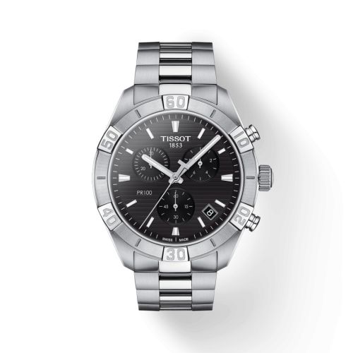 Tissot PR 100 Sport Gent Chronograph Stainless Steel / Black / Bracelet T101.617.11.051.00