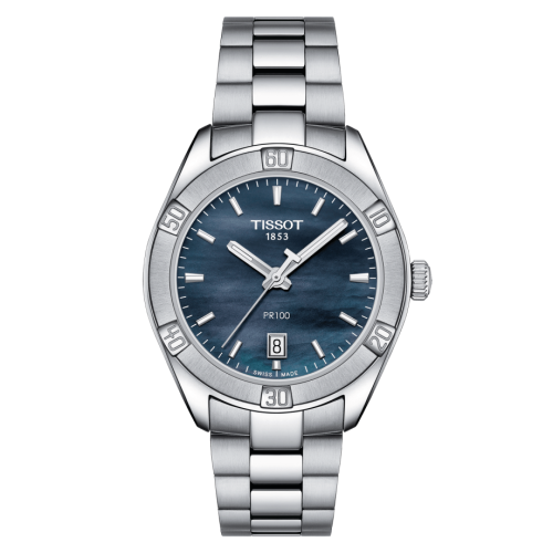 Tissot PR 100 Sport Chic 36 Stainless Steel / Black MOP / Bracelet T101.910.11.121.00