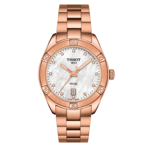 Tissot PR 100 Sport Chic 36 Rose Gold / MOP / Bracelet T101.910.33.116.00