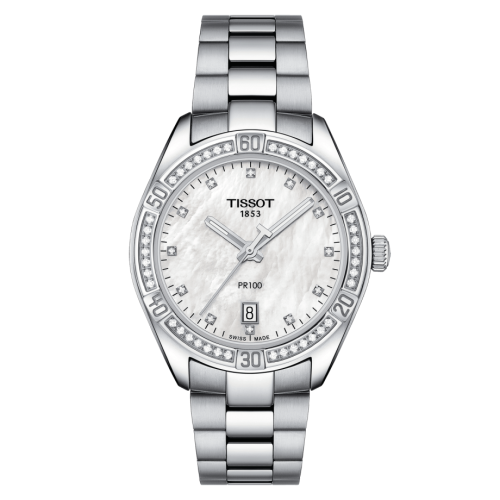 Tissot PR 100 Sport Chic 36 Stainless Steel / Diamond / MOP / Bracelet T101.910.61.116.00
