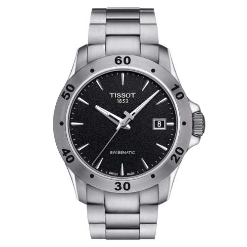 Tissot V8 Swissmatic 42.5 Stainless Steel / Black / Bracelet T106.407.11.051.00