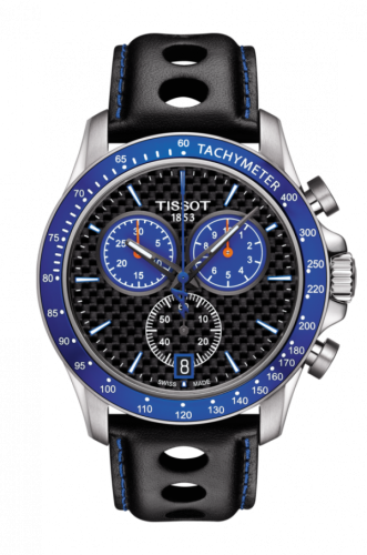 Tissot V8 Quartz Chronograph Stainless Steel / Carbon / Strap / Alpine T106.417.16.201.01