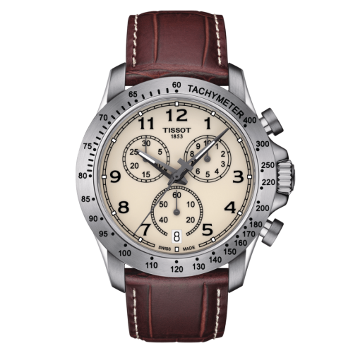 Tissot V8 Quartz Chronograph Stainless Steel / Ivory T106.417.16.262.00