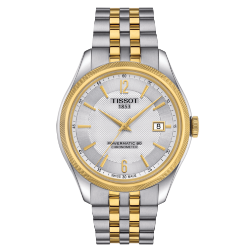Tissot Ballade Powermatic 80 41 Stainless Steel / Yellow Gold PVD / Silver / Bracelet T108.408.22.037.00