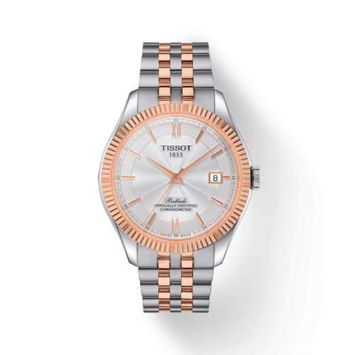 Tissot Ballade Powermatic 80 41 Stainless Steel - Rose Gold PVD / Silver / Bracelet T108.408.22.278.00