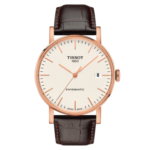 Tissot Everytime Swissmatic 41 Rose Gold / Silver / Strap T109.407.36.031.00