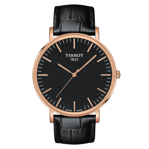 Tissot Everytime Large Rose Gold PVD / Black / Strap T109.610.36.051.00
