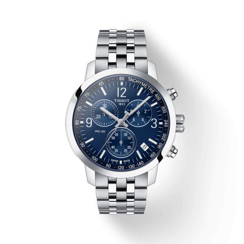 Tissot PRC 200 Quartz Chronograph Stainless Steel / Blue / Bracelet T114.417.11.047.00