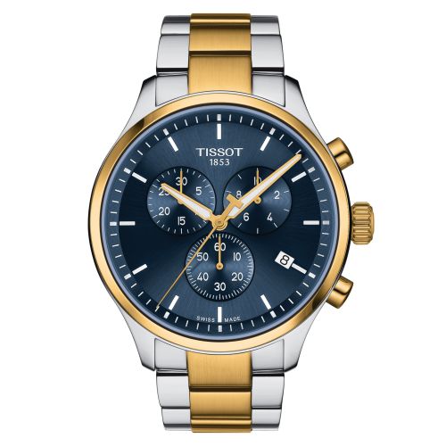 Tissot Chrono XL Classic Stainless Steel - Yellow Gold / Blue / Bracelet T116.617.22.041.00