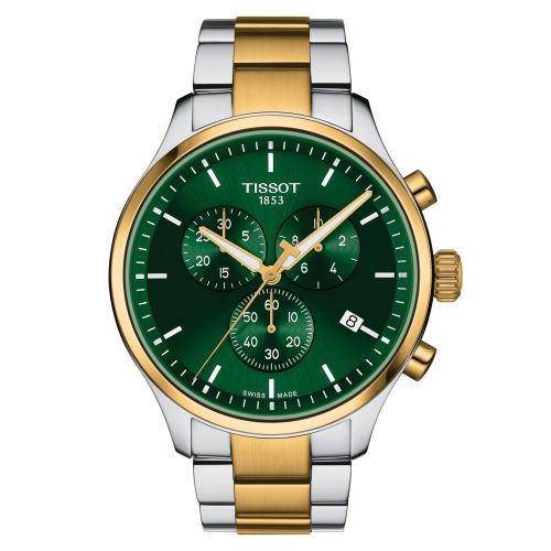 Tissot Chrono XL Classic Stainless Steel - Yellow Gold / Green / Bracelet T116.617.22.091.00