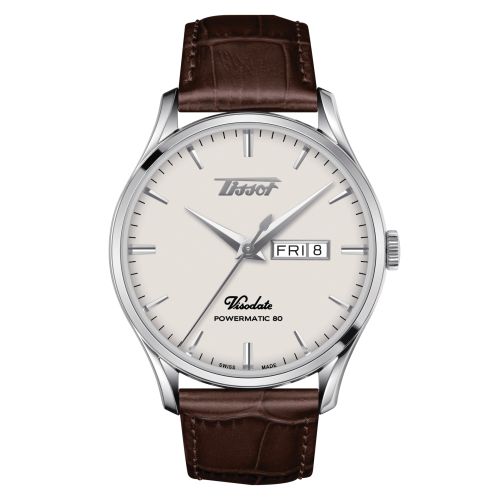 Tissot Visodate Powermatic 80 Stainless Steel / Silver / Strap T118.430.16.271.00