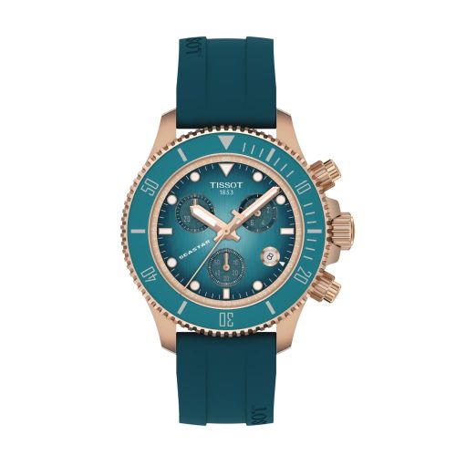 Tissot Seastar 1000 Quartz Chronograph Rose Gold / Turquoise T120.217.37.041.00