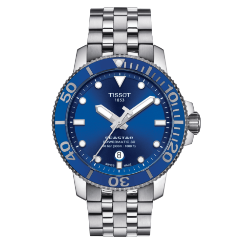 Tissot Seastar 1000 Powermatic 80 43 Stainless Steel / Blue / Bracelet T120.407.11.041.00