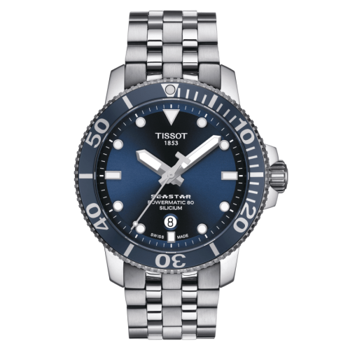 Tissot Seastar 1000 Powermatic 80 Silicium 43 Stainless Steel / Blue / Bracelet T120.407.11.041.01