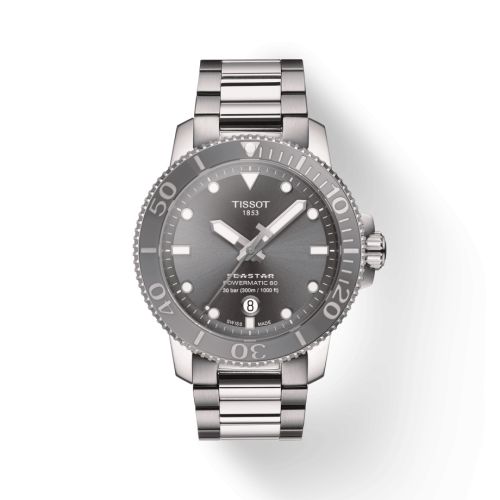 Tissot Seastar 1000 Powermatic 80 43 Stainless Steel / Grey / Bracelet T120.407.11.081.01