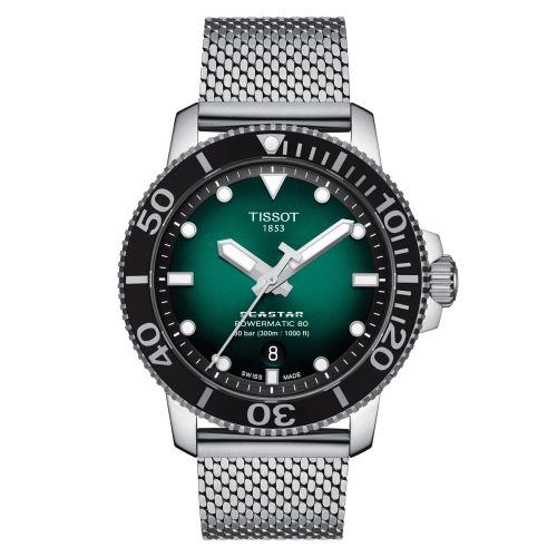 Tissot Seastar 1000 Powermatic 80 43 Stainless Steel / Gradient Grey / Mesh T120.407.11.091.00