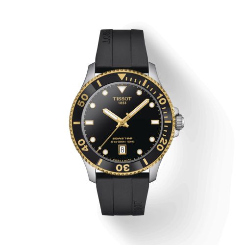 Tissot Seastar 1000 Quartz 40 Stainless Steel - Yellow Gold / Black / Rubber T120.410.27.051.00