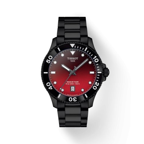 Tissot Seastar 1000 Quartz 40 PVD / Red Gradient / Bracelet T120.410.33.421.00