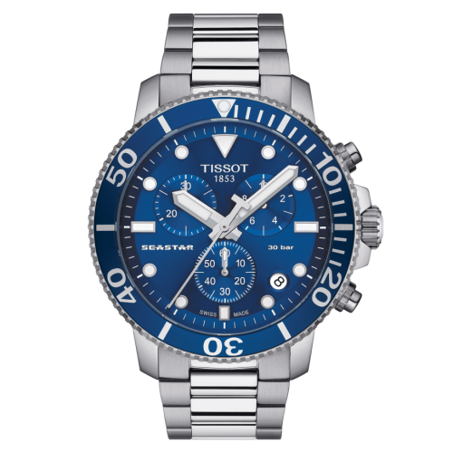 Tissot Seastar 1000 Chronograph Quartz 45.5 Stainless Steel / Blue / Bracelet T120.417.11.041.00