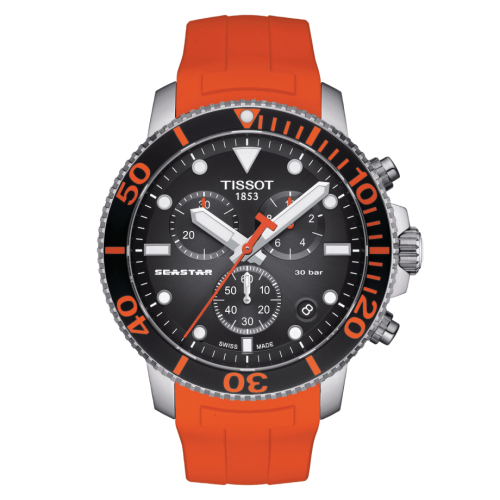 Tissot Seastar 1000 Chronograph Quartz 45.5 Stainless Steel / Black / Rubber T120.417.17.051.01