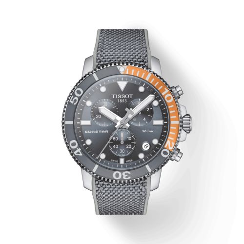 Tissot Seastar 1000 Chronograph Quartz 45.5 Stainless Steel / Grey / Rubber T120.417.17.081.01