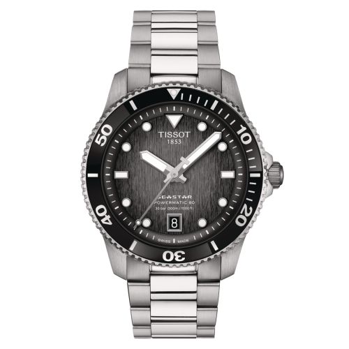 Tissot Seastar 1000 Powermatic 80 40 Stainless Steel / Grey / Bracelet T120.807.11.051.00
