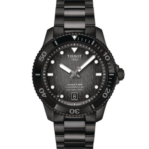 Tissot Seastar 1000 Powermatic 80 40 PVD / Grey / Bracelet T120.807.33.051.00