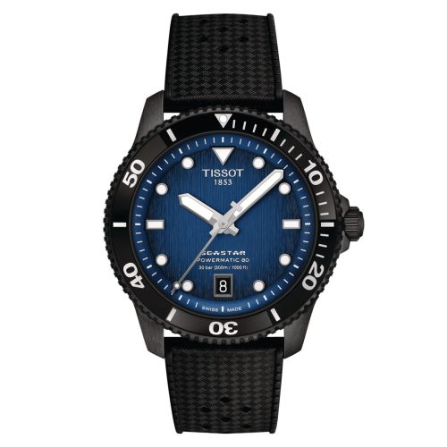 Tissot Seastar 1000 Powermatic 80 40 PVD / Blue / Rubber T120.807.37.041.00