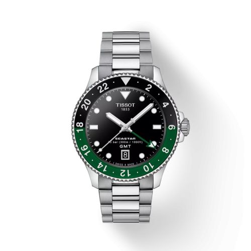 Tissot Seastar 1000 Quartz GMT 40 Stainless Steel / Black / Bracelet T120.852.11.051.00