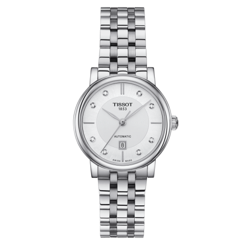 Tissot Carson Premium Automatic 30 Stainless Steel / Silver - Diamond / Bracelet T122.207.11.036.00