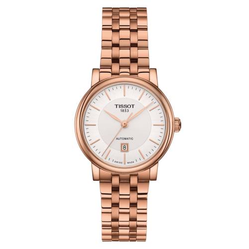 Tissot Carson Premium Automatic 30 Rose Gold PVD / Silver / Bracelet T122.207.33.031.00