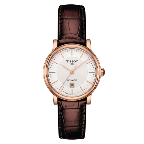 Tissot Carson Premium Automatic 30 Rose Gold / Silver / Strap T122.207.36.031.00
