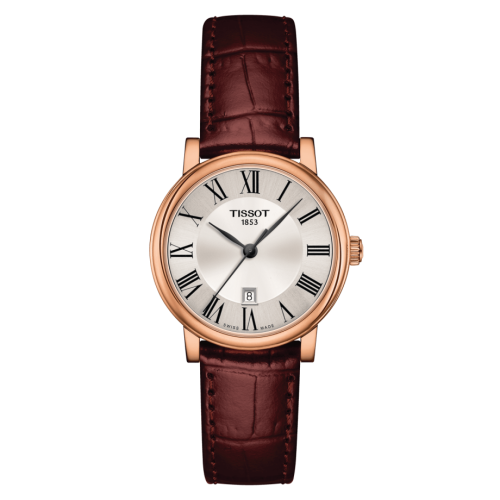 Tissot Carson Premium Quartz 30 Rose Gold / Silver / Strap T122.210.36.033.00
