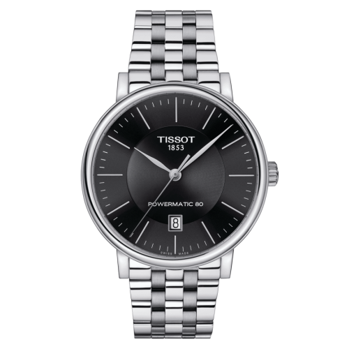 Tissot Carson Premium Powermatic 80 Stainless Steel / Black / Bracelet T122.407.11.051.00