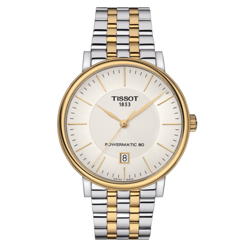 Tissot Carson Premium Powermatic 80 Stainless Steel - Yellow Gold / Silver / Bracelet T122.407.22.031.00