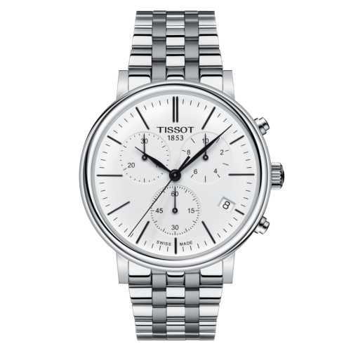 Tissot Carson Premium Chronograph Quartz 41 Stainless Steel / Silver / Bracelet T122.417.11.011.00