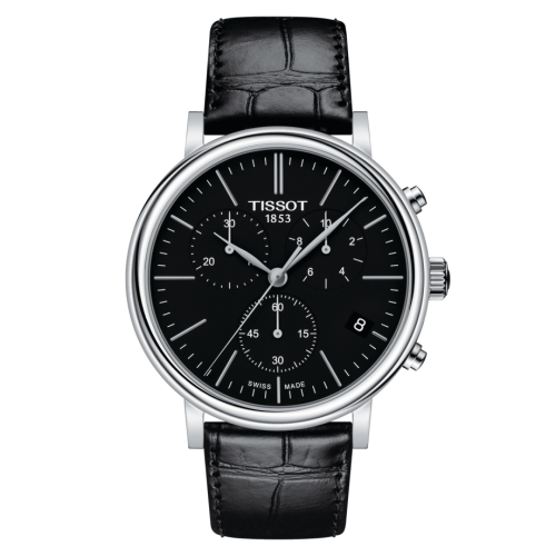 Tissot Carson Premium Chronograph Quartz 41 Stainless Steel / Black / Bracelet T122.417.16.051.00