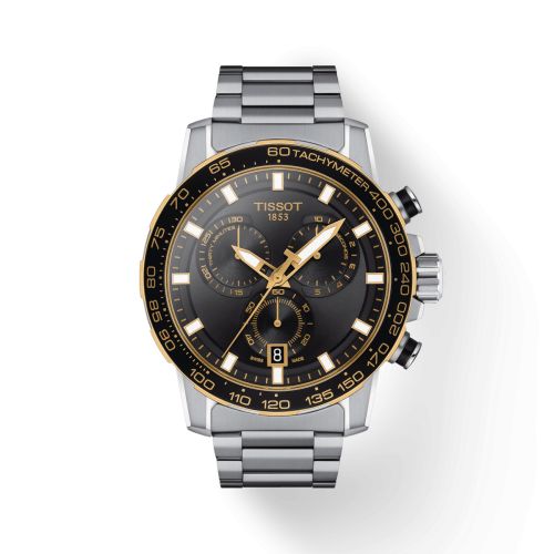 Tissot Supersport Chrono Stainless Steel - Yellow Gold / Black / Bracelet T125.617.21.051.00
