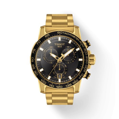 Tissot Supersport Chrono Yellow Gold / Black / Bracelet T125.617.33.051.01