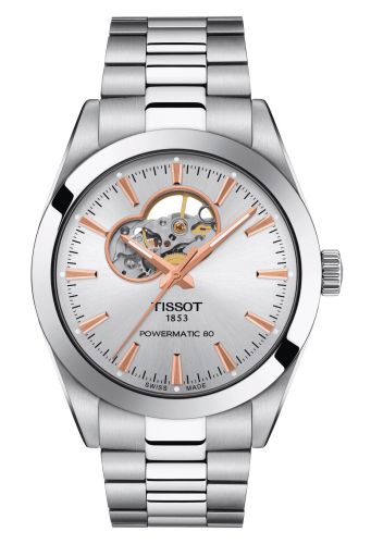 Tissot Gentleman Powermatic Open Heart Stainless Steel / Silver / Bracelet T127.407.11.031.01