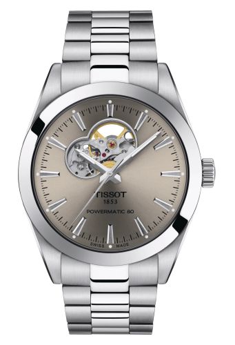 Tissot Gentleman Powermatic Open Heart Stainless Steel / Grey / Bracelet T127.407.11.081.00