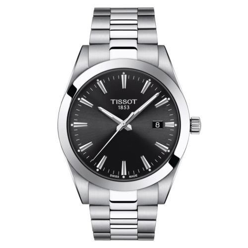 Tissot Gentleman Quartz Stainless Steel / Black / Bracelet T127.410.11.051.00