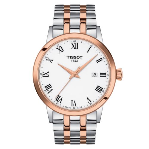 Tissot Dream Quartz 42 Stainless Steel - Rose Gold / White / Bracelet T129.410.22.013.00