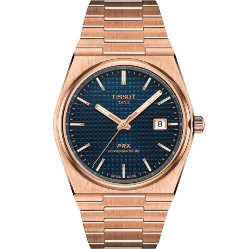 Tissot PRX Powermatic 80 Rose Gold / Blue T137.407.33.041.00
