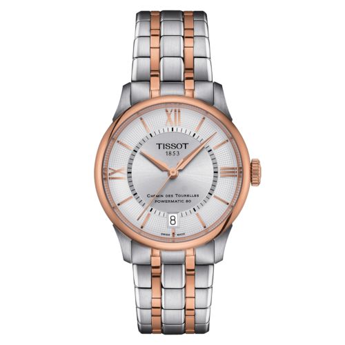 Tissot Chemin Des Tourelles Powermatic 80 34 Stainless Steel - Rose Gold / Silver / Bracelet T139.207.22.038.00