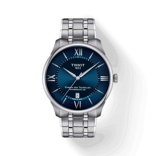 Tissot Chemin Des Tourelles Powermatic 80 42 Stainless Steel / Blue / Bracelet T139.407.11.048.00